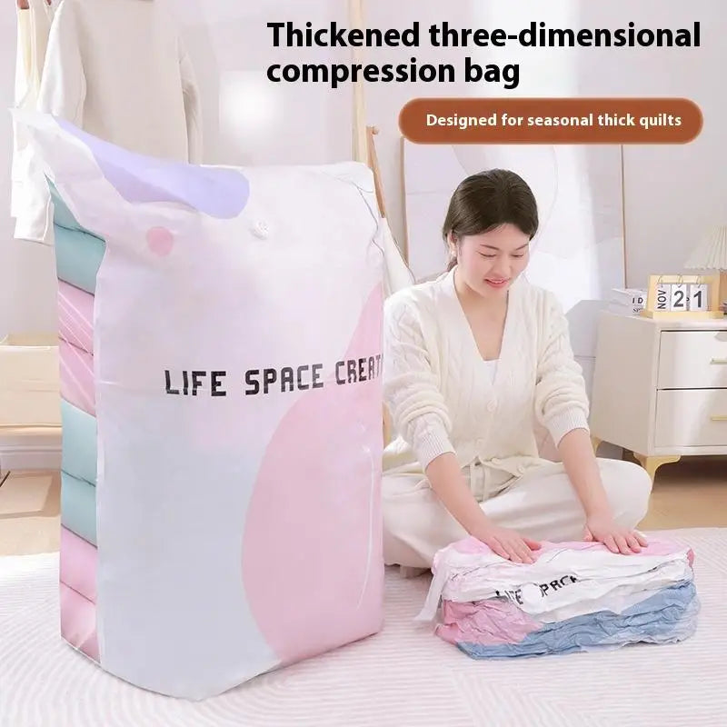 No-Pump Vacuum Storage Bags for Clothes & Blankets – Large Vacuum Storage Bag Axl