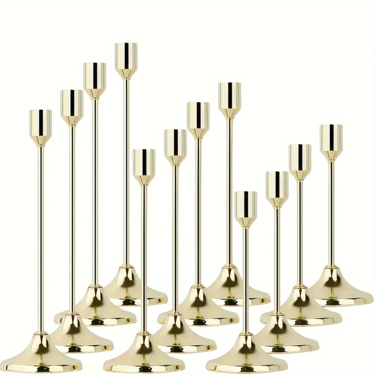 12 Elegant Metal Candle Holders – Wedding & Holiday Decor Metal Candle Holders Axl