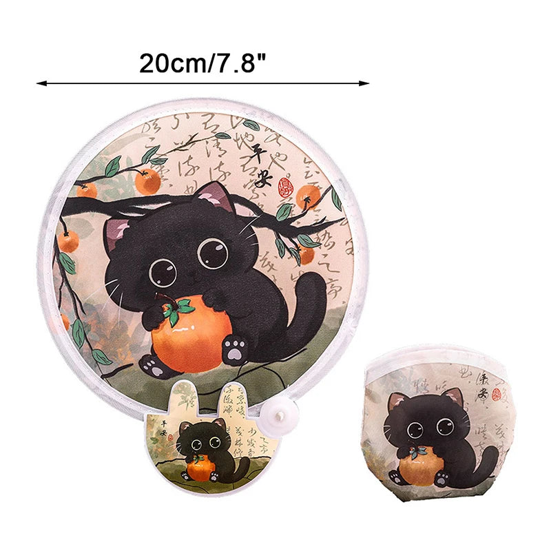 Cartoon Folding Hand Fan for Kids – Portable 20cm Summer Fan Kids Folding Fan Axl