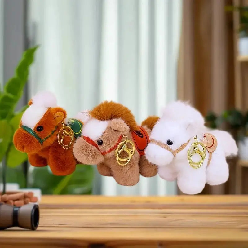 Zodiac Horse Plush Keychain – Kawaii Stuffed Bag Charm Gift Plush Keychain Charm Axl