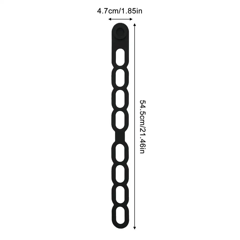 Silicone Pot Lid Strap – Reusable Self-Locking Latch Tie Silicone Lid Strap Axl Black