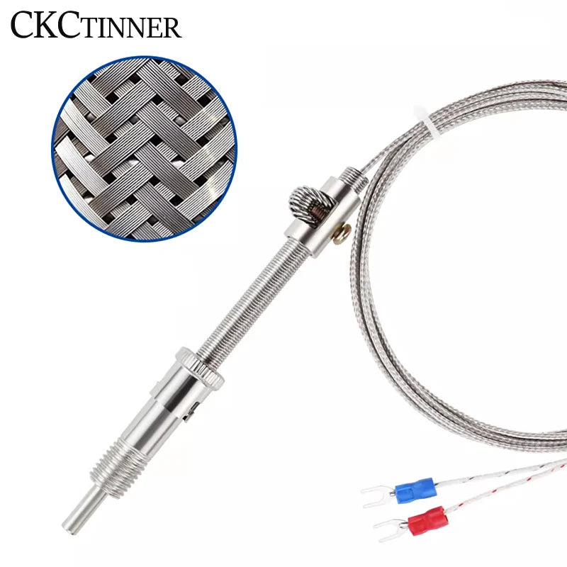M12 Type K/E Thermocouple Temperature Sensor | 1–5m Cable Thermocouple Sensor Axl