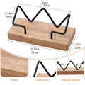Wood Business Card Holder for Desk – Wooden Display Stand Business Card Holder Axl plum-1pc