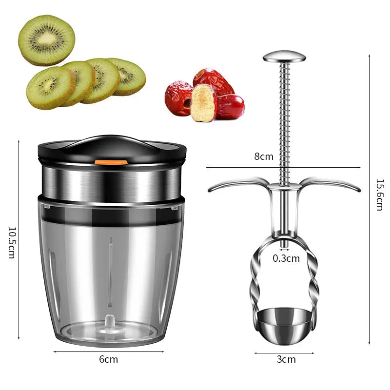 Stainless Steel Fruit Slicer Cup – Strawberry, Banana & More Fruit Slicer Cup Axl