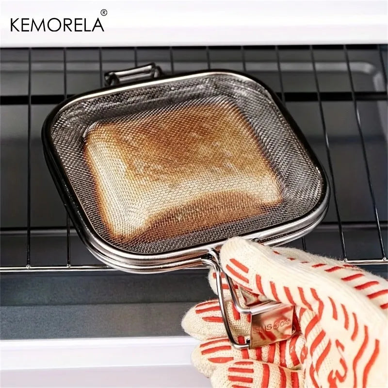 Stainless Steel Sandwich Grill Basket – Non-Stick Toaster Pan Sandwich Grill Basket Axl
