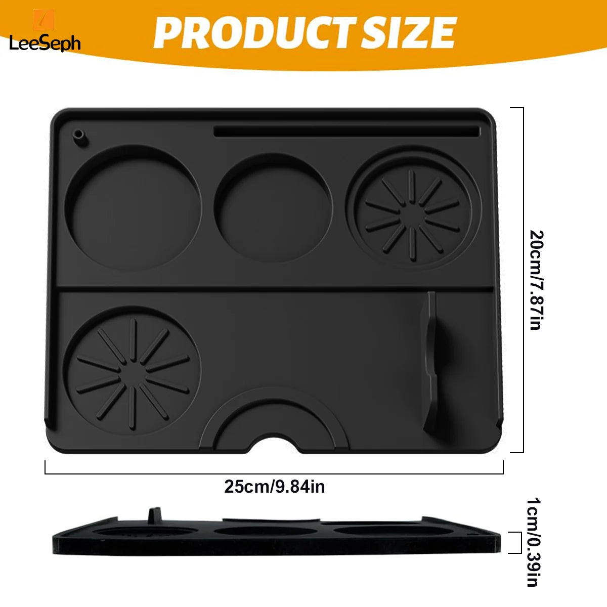 Silicone Espresso Tamping Mat & Station – 51/53/58mm Barista Espresso Tamping Mat Axl