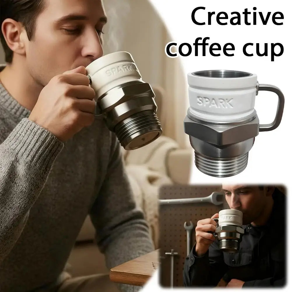 Spark Plug Coffee Mug – Novelty Engine Cup for Car Lovers Novelty Coffee Mug Axl