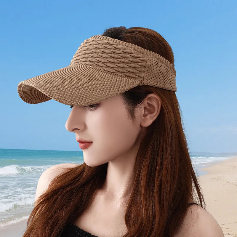 Women's Knitted Wide Brim Sun Hat – Breathable Beach Cap Women's Sun Hat Axl