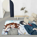 Horimiya Anime Flannel Floor Mat – Non-Slip Soft Indoor Rug Anime Floor Mat Axl White1 50x80cm