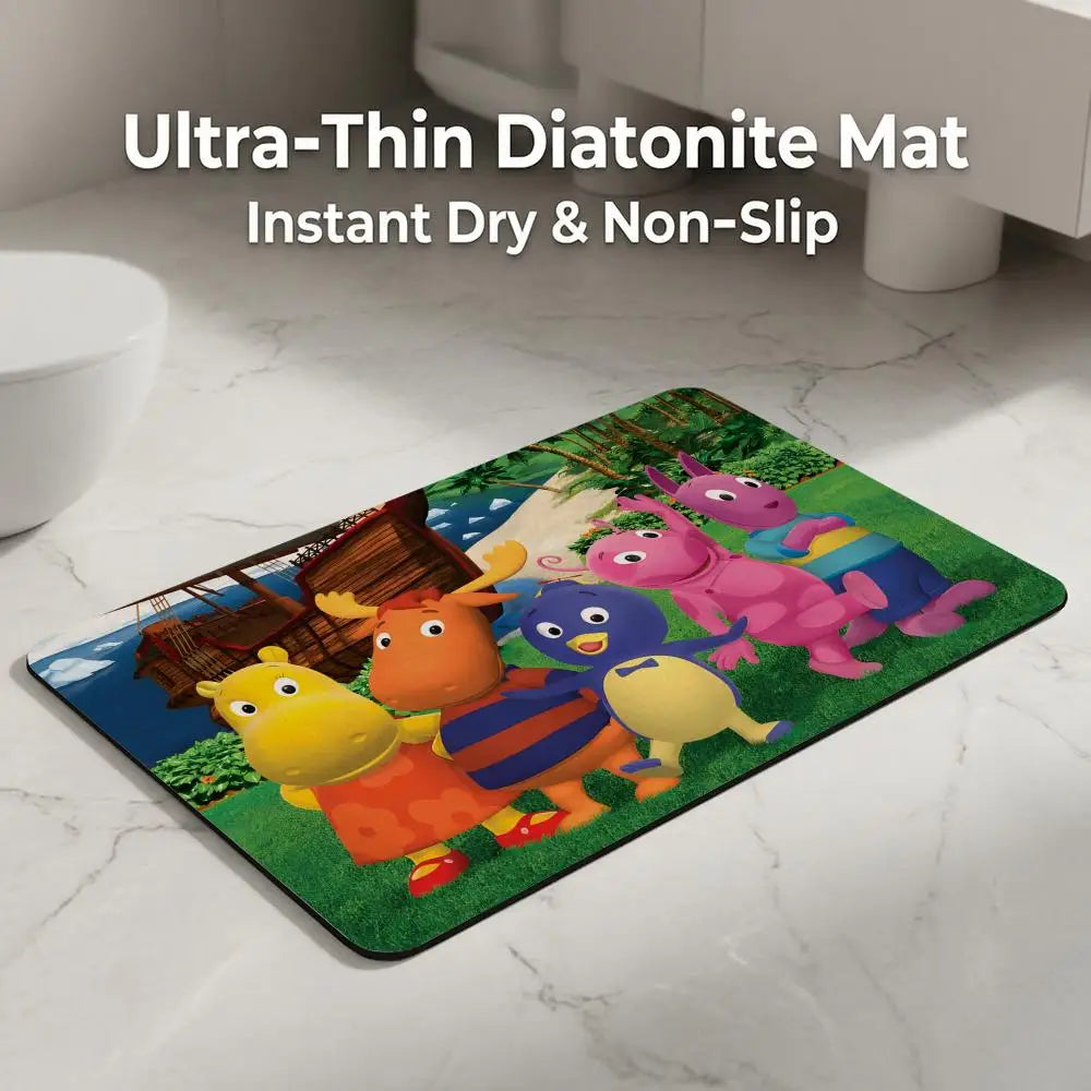 Backyardigans Diatomite Bath Mat – Quick Dry & Non-Slip Diatomite Bath Mat Axl