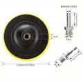 Sanding Pad & Hex Drill Adapter for Grinders & Polishers Sanding Pad Adapter Axl 150mm 1set