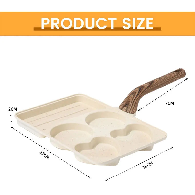 5-in-1 Maifanstone Nonstick Divided Egg & Breakfast Grill Pan Divided Nonstick Pan Axl