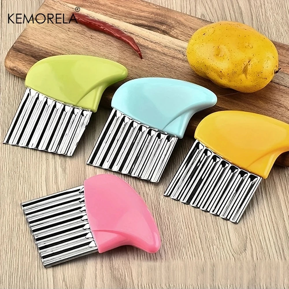 Stainless Steel Wave Knife – Crinkle Cut Vegetable Slicer Vegetable Slicer Axl