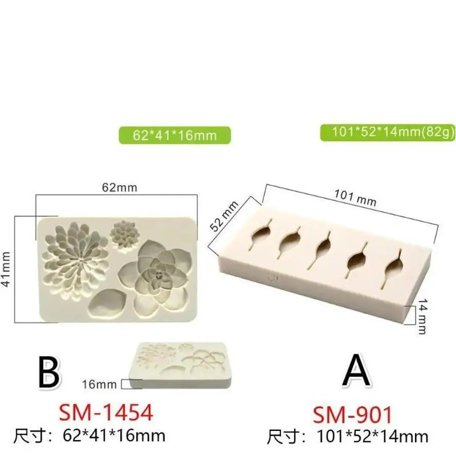 Succulent Silicone Mold – Fondant & Chocolate Cake Decorating Silicone Baking Mold Axl