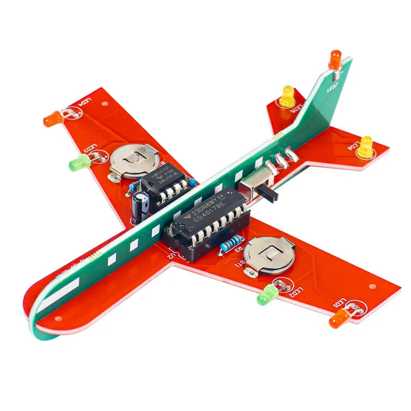 DIY Airplane CD4017 Flashing LED PCB Soldering Kit | Electronics DIY Electronics Kit Axl