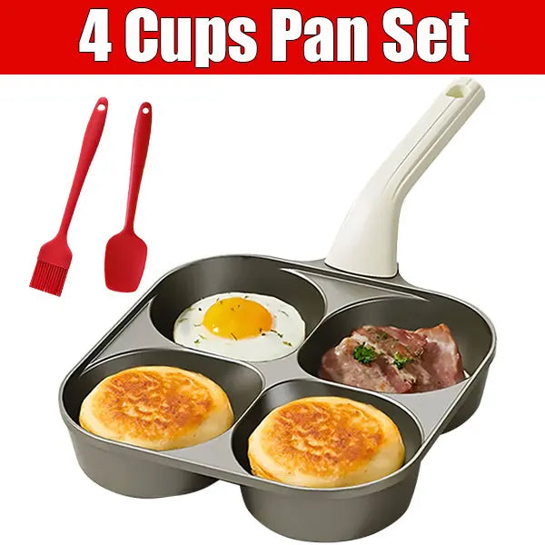Non-Stick Titanium Egg & Omelette Pan | Breakfast Skillet Omelette Frying Pan Axl 4 Cups Pan Set