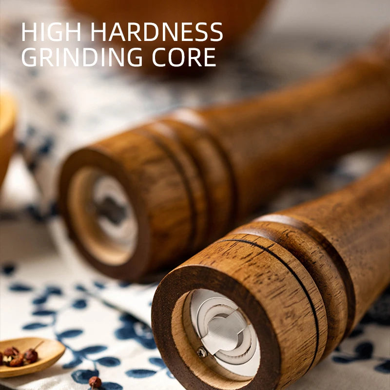 Oak Wood Pepper & Spice Mill Grinder – Ceramic Core Set Spice Mill Grinder Axl