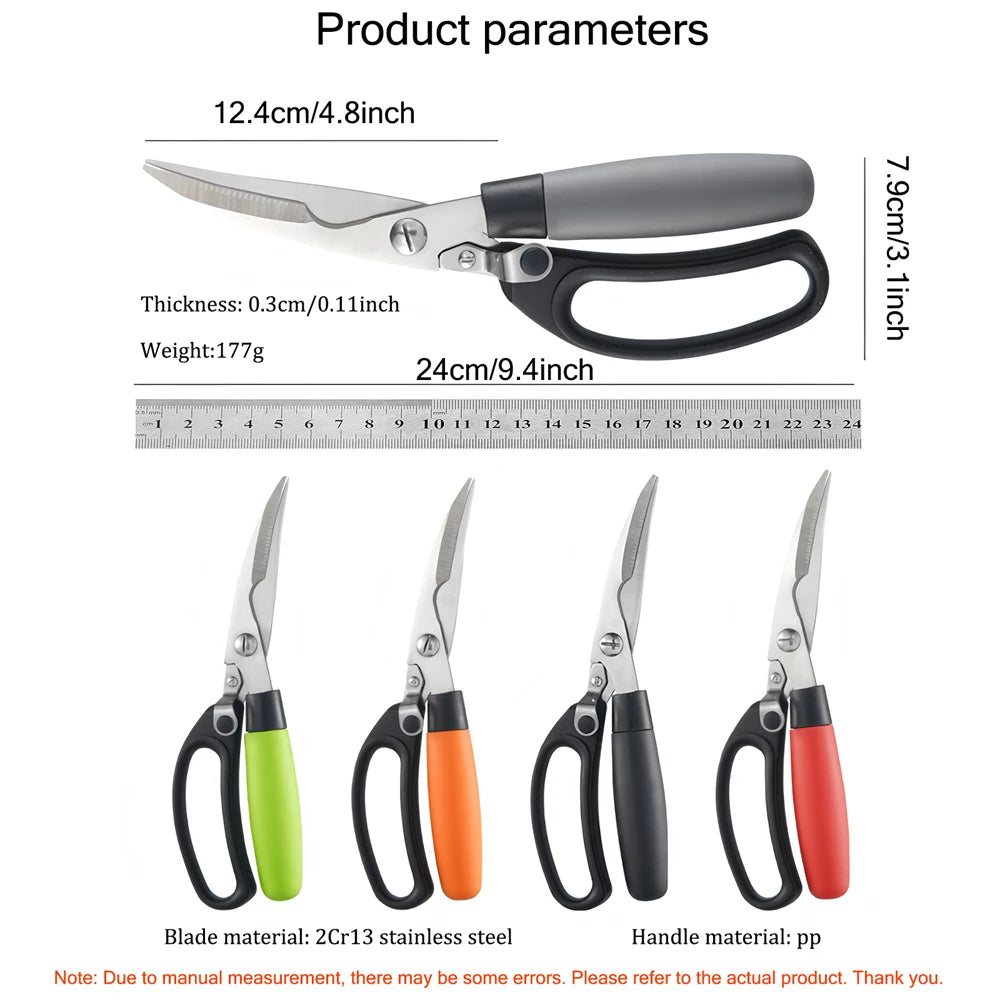 Stainless Steel Kitchen Scissors – BBQ & Food Shears Kitchen Scissors Axl