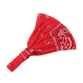 Cotton Paisley Turban Headband – Wide Elastic Non-Slip Wrap Turban Headband Axl Red