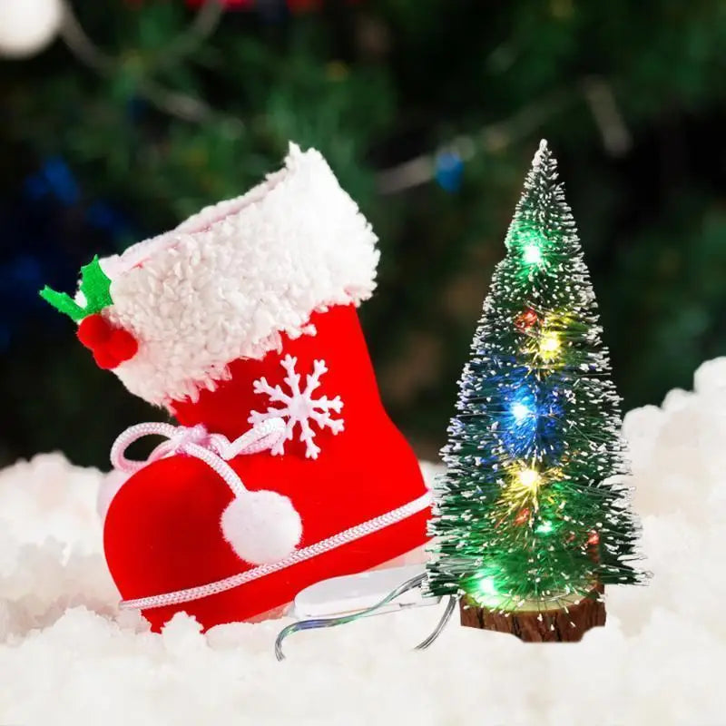 Mini LED Artificial Christmas Tree – Desktop Decor 15–30cm Mini Christmas Tree Axl