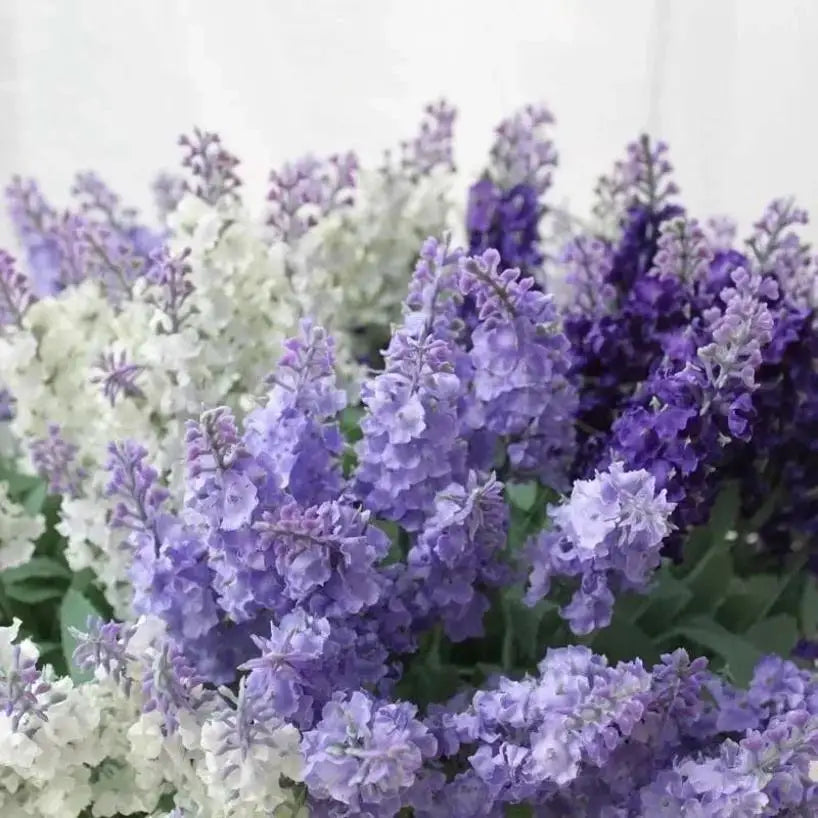 Artificial Lavender Bouquet – Silk Fake Flowers for Home & Wedding Artificial Flower Bouquet Axl