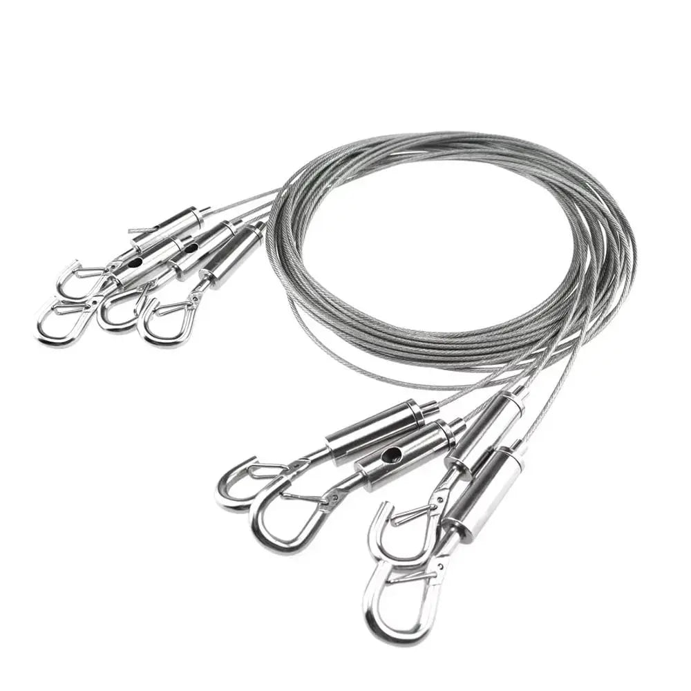 Adjustable Stainless Steel Wire Rope Hanging Kit with Hooks Wire Rope Hanging Kit Axl