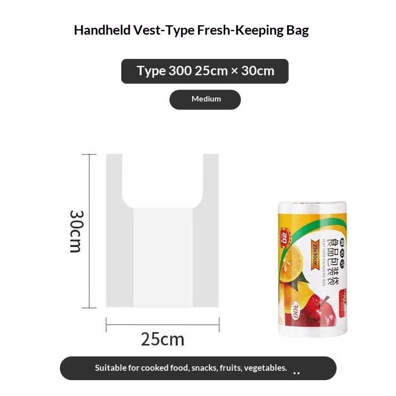 Food Grade PE Food Preservation Bags 200/300/500 Pcs Roll Food Storage Bags Axl M