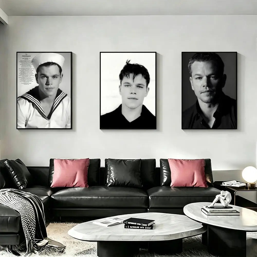 Matt Damon HD Art Poster – Waterproof Sticky Wall Decor Wall Art Poster Axl
