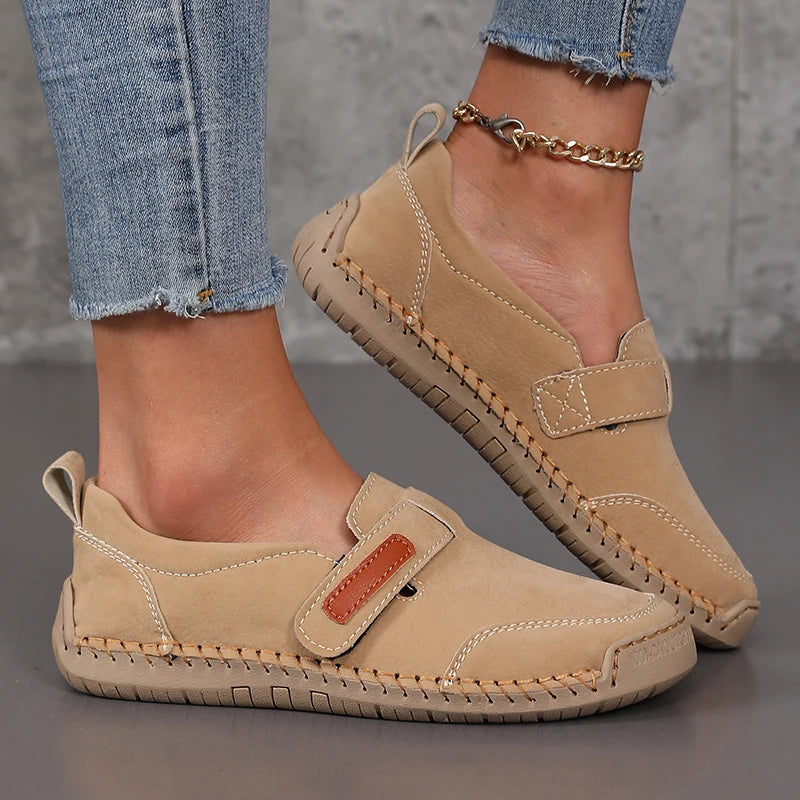 Women's Slip-On Loafers – Casual Leather Moccasin Walking Shoes Women's Slip-On Loafers Axl