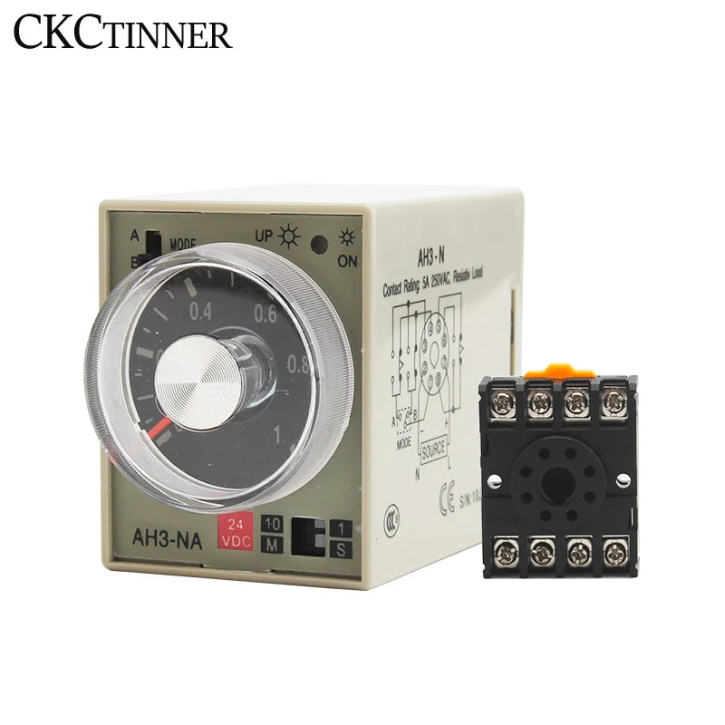 AH3-N 8-Pin Adjustable Time Delay Relay | Multi-Range Timer Time Delay Relay Axl