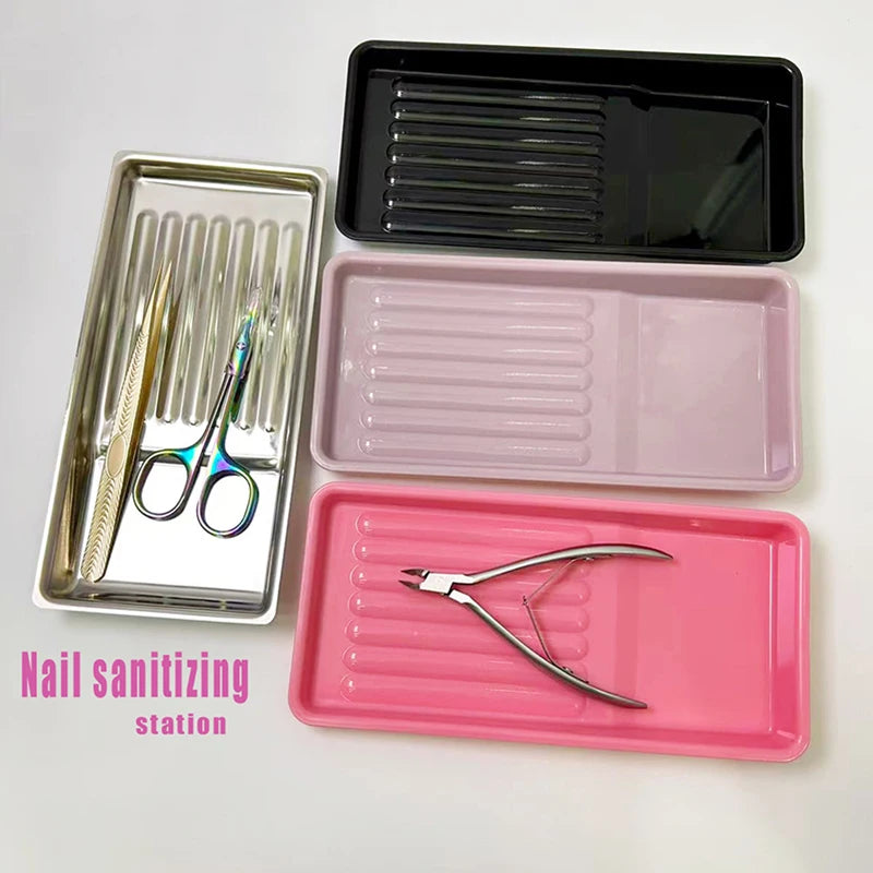 Nail Tool Sterilizing Tray – Stainless Steel Disinfection Dish Nail Sterilizing Tray Axl