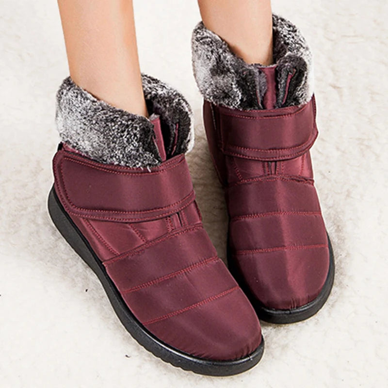 HAJINK Women's Waterproof Plush Ankle Snow Boots – Winter Women's Snow Boots Axl