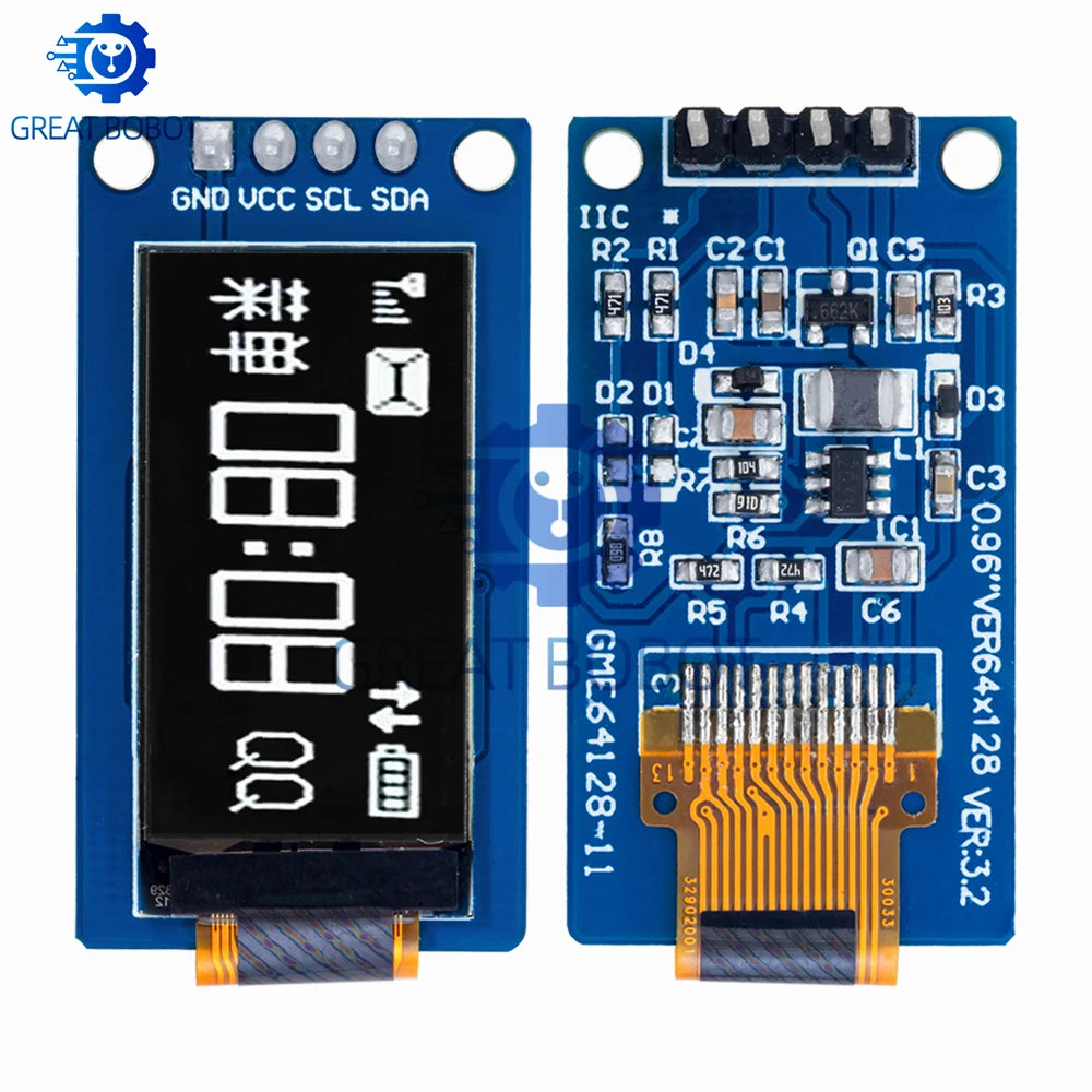 0.96" OLED Display 128×64 SSD1307 Vertical Module for Arduino OLED Display Module Axl