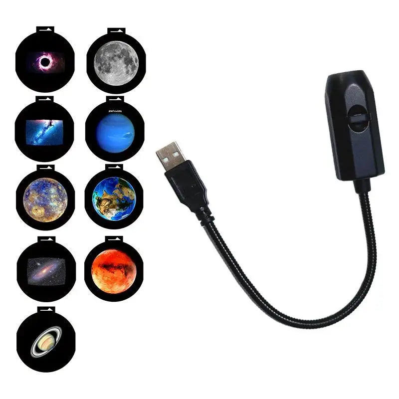 360° USB Starry Sky Projector Night Light – Kids Bedroom LED LED Projector Night Light Axl B