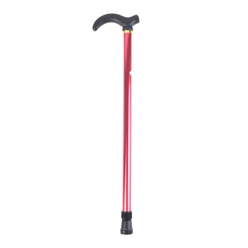 Adjustable 2-Section Walking Cane – Anti-Slip Hiking Stick Walking Cane Axl Red