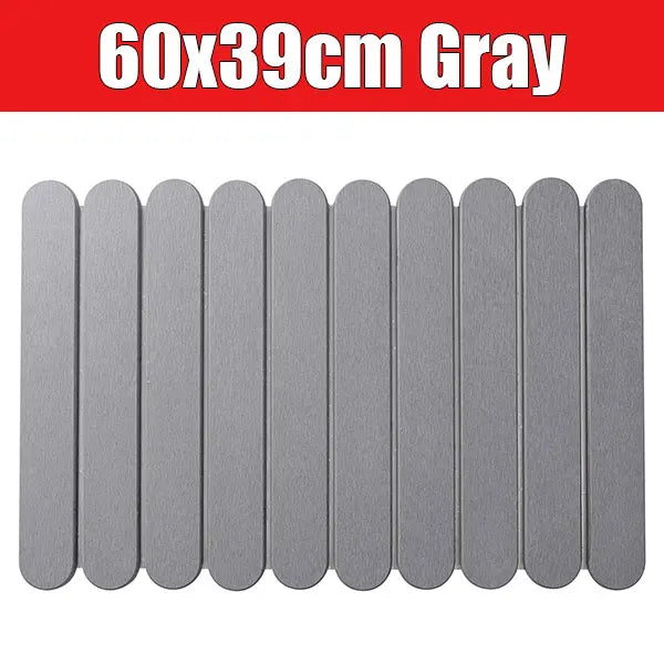 Roll-Up Diatomite Dish Drying Mat – Quick Dry & Non-Slip Dish Drying Mat Axl 60x39cm Gray other