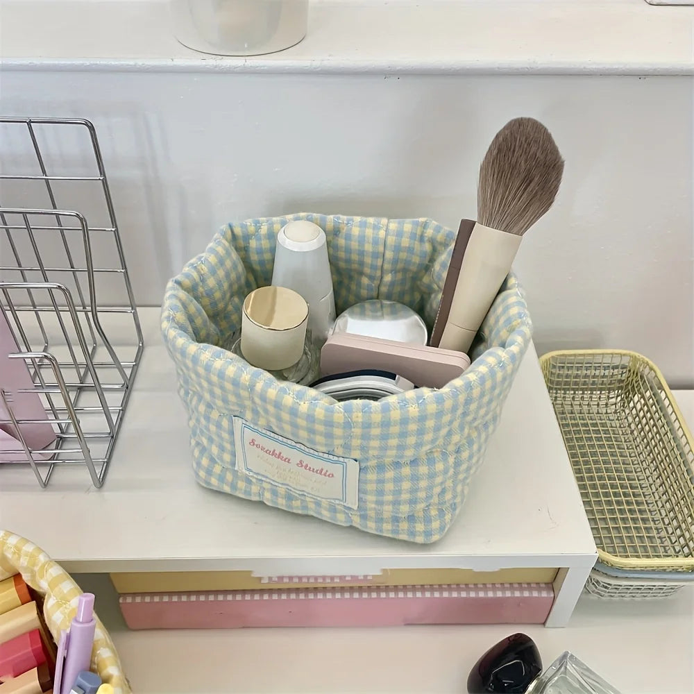 Fabric Storage Basket – Open-Top Decorative Shelf Organizer Fabric Storage Basket Axl