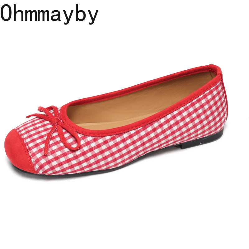 Butterfly-Knot Women's Mary Jane Ballet Flats | Slip-On Dress Shoes Mary Jane Flats Axl