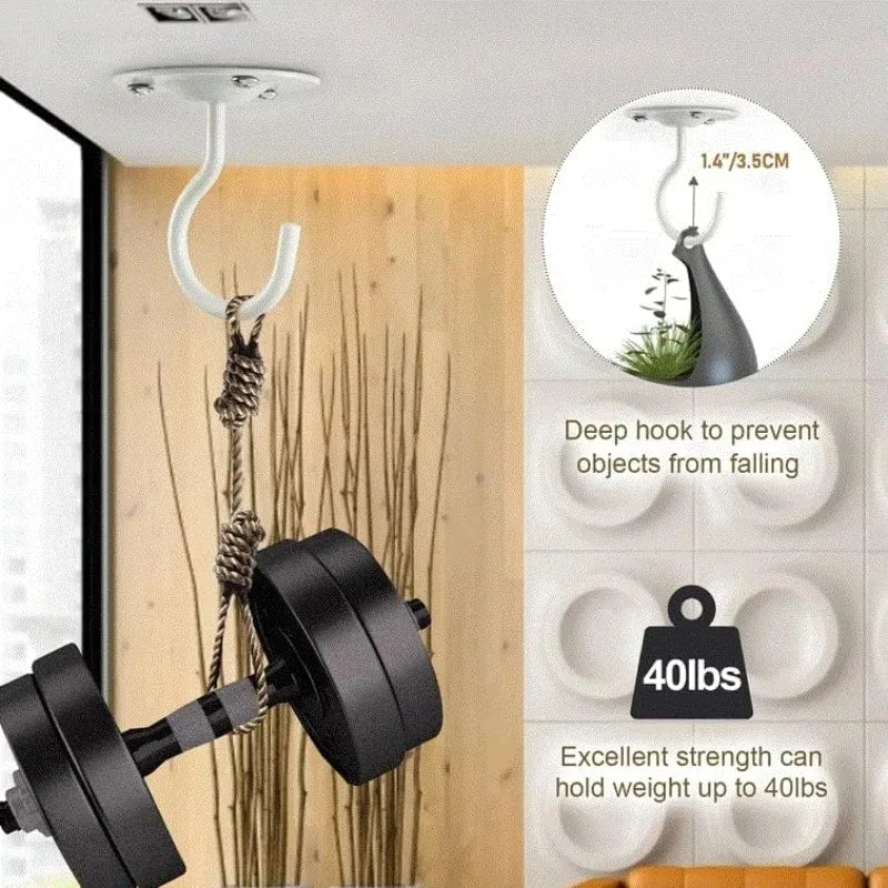 4PCS White Ceiling Hooks for Hanging Plants, Bird Feeders & Lanterns Ceiling Plant Hooks Axl