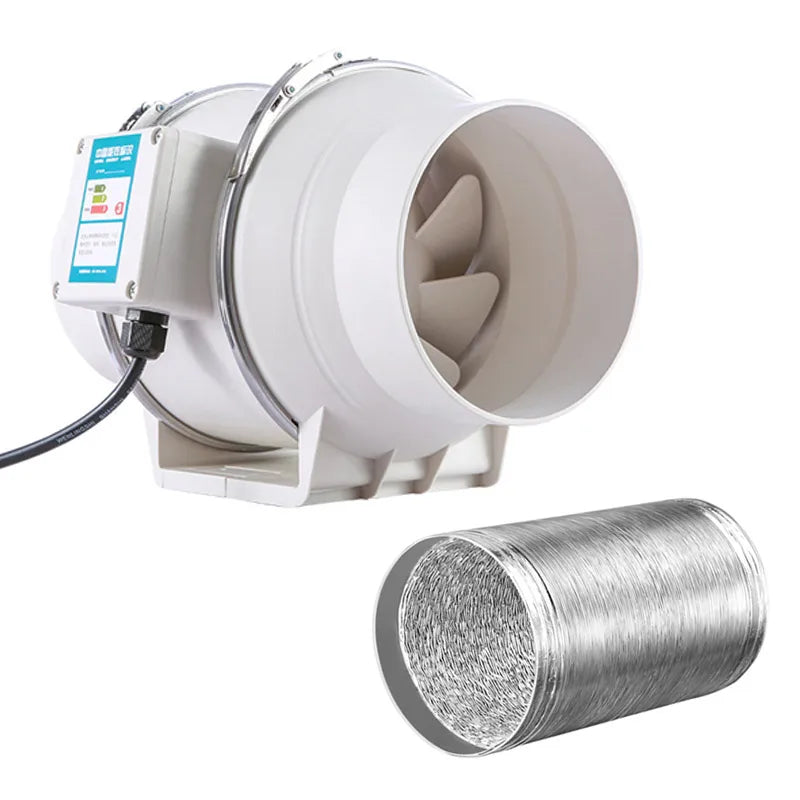220V 4/5" Inline Duct Exhaust Fan – Kitchen & Bathroom Ventilator Inline Exhaust Fan Axl