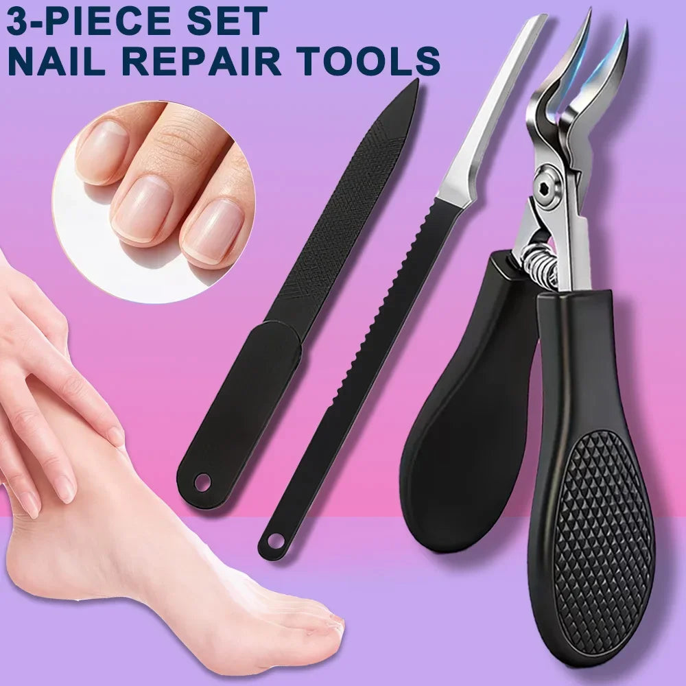 Stainless Steel Nail Clipper & Cuticle Nipper | Precision Blade Nail Clipper Set Axl 3PCS