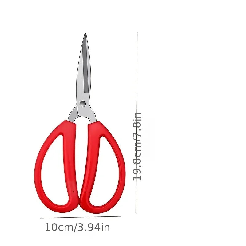 Stainless Steel Multifunctional Kitchen Scissors – Red Handle Kitchen Scissors Axl