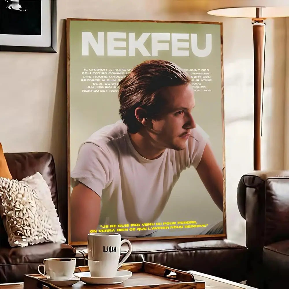 Nekfeu Rapper Canvas Wall Art Poster – Unframed Home Decor Canvas Wall Art Axl