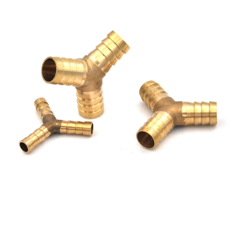Brass Barbed Y Splitter Connector – Air & Fuel Hose Fitting Pipe Hose Fitting Axl