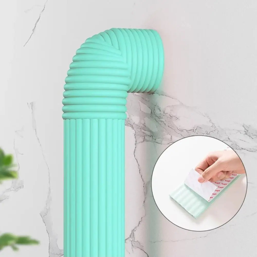 Self-Adhesive Pipe Cover Strip – Waterproof & Soundproof PVC Pipe Sealing Strip Axl Green