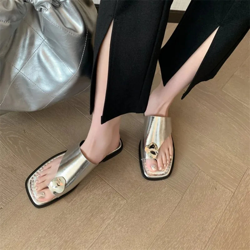Women's Flat Ring Toe Sandals – Summer Flip Flops, Sizes 4–10 Flat Toe Sandals Axl