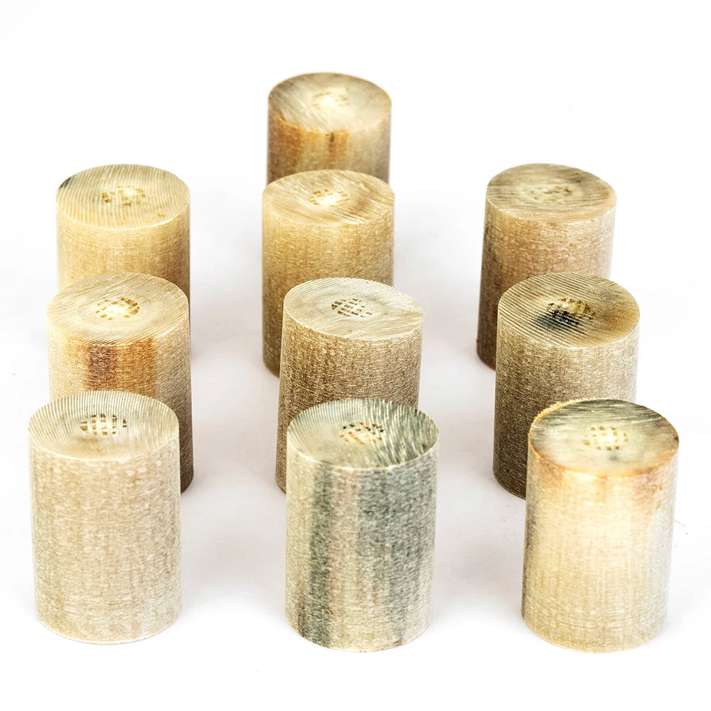 XITUO 10pc Natural Cow Horn Rollers – DIY Knife Handle Blanks Knife Handle Blanks Axl