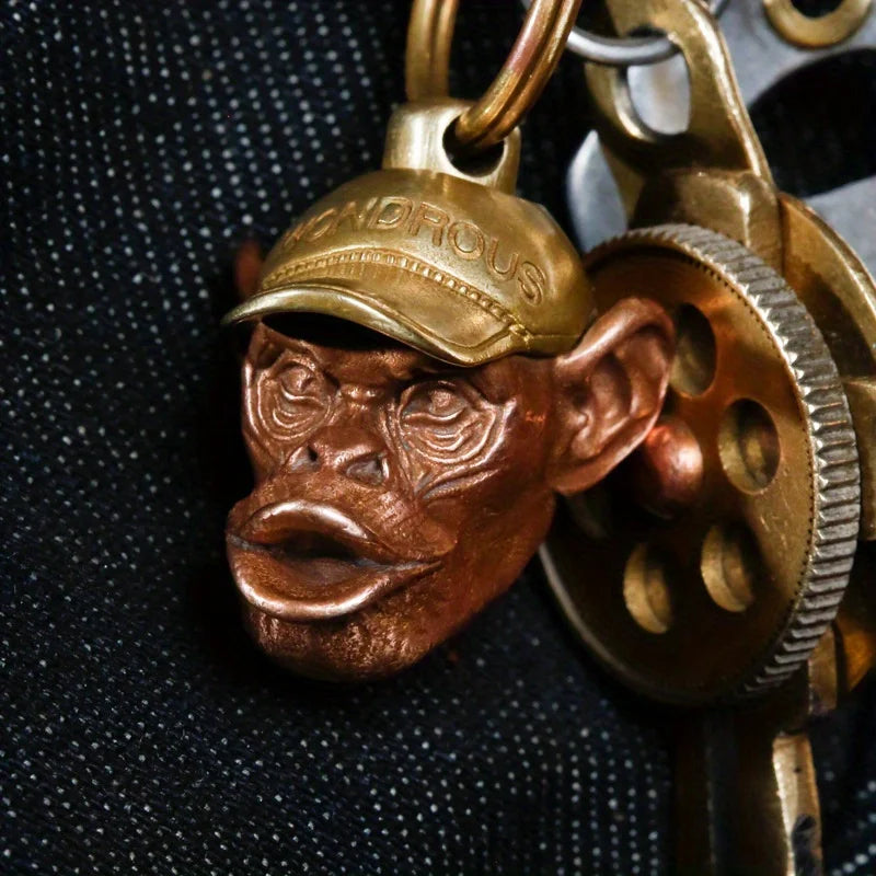 Brass Gorilla Monkey Pendant – EDC Paracord Keychain Charm Keychain Pendant Charm Axl