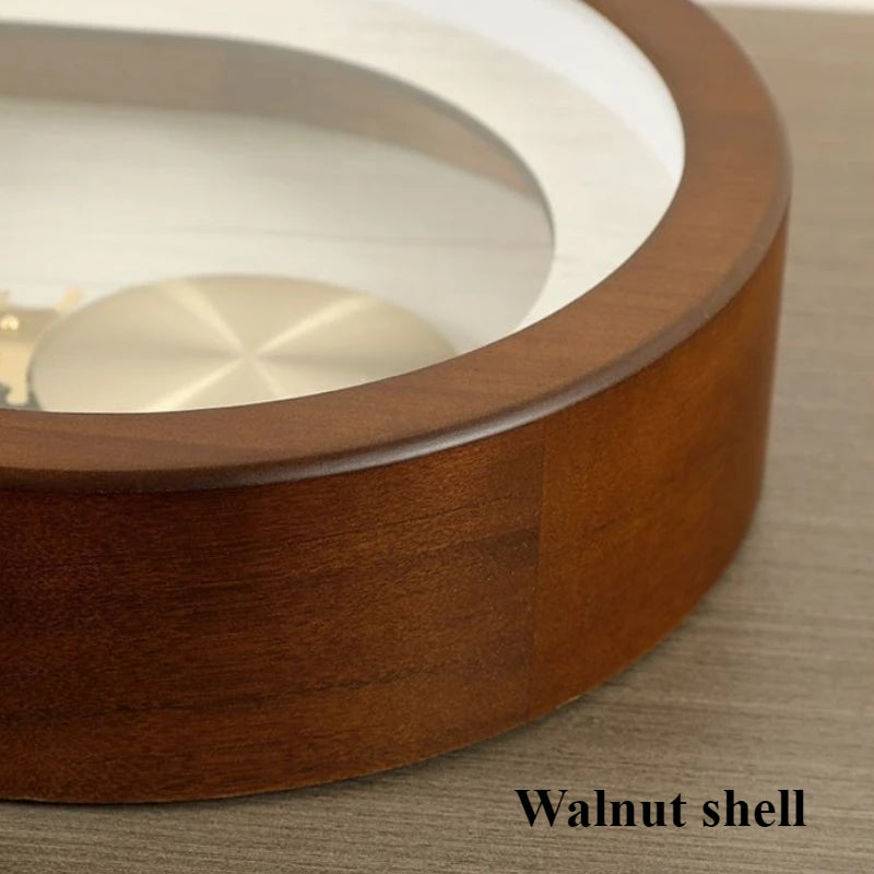 Silent Swing Wall Clock – Minimalist Walnut Wood Home Decor Wall Clock Axl