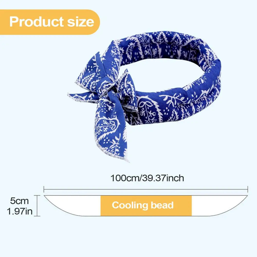 Pet Cooling Bandana Scarf – Ice Collar for Dogs & Cats Pet Cooling Bandana Axl Blue